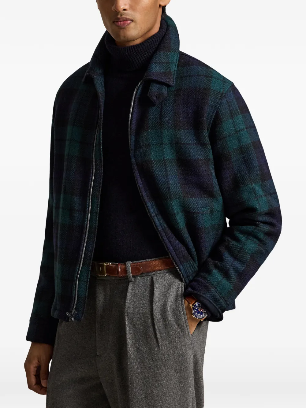 Polo Ralph Lauren The Langdon geruit tweed jack Groen