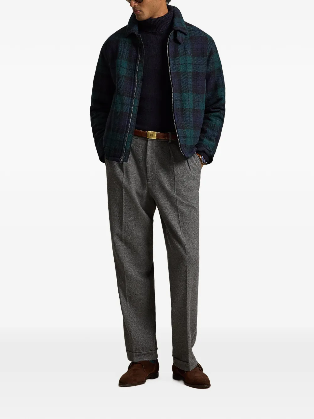 Polo Ralph Lauren The Langdon geruit tweed jack Groen