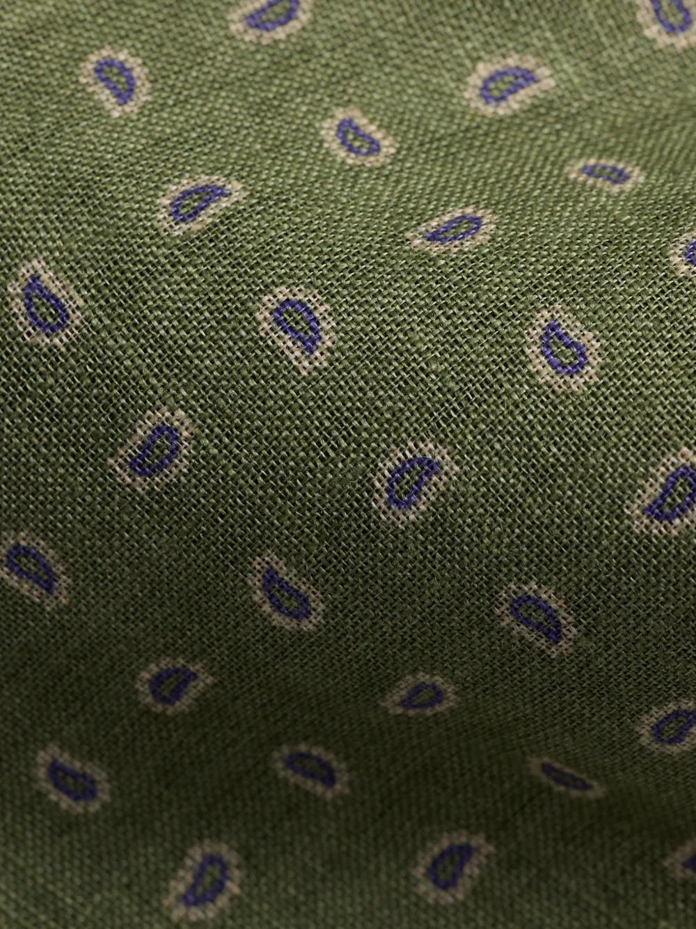 Polo Ralph Lauren Linnen stropdas met dennen-print Groen