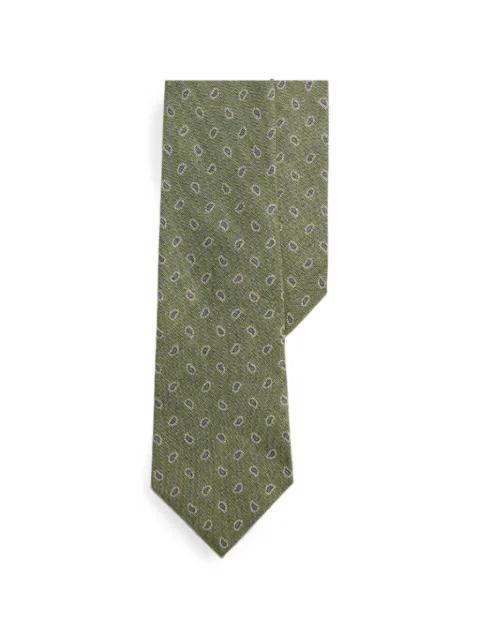 Polo Ralph Lauren pine-print linen tie