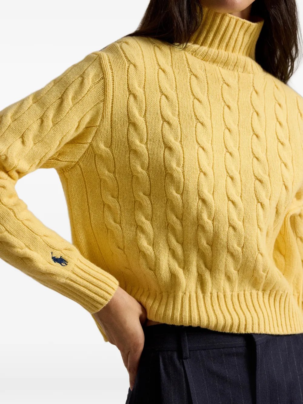 Polo Ralph Lauren Kabelgebreide coltrui Geel