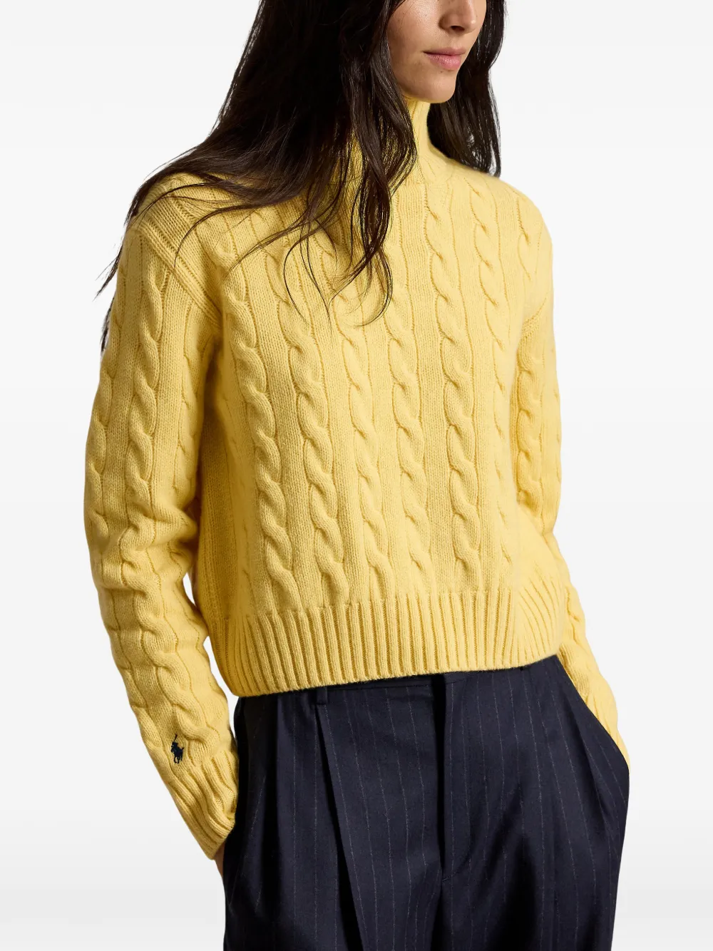 Polo Ralph Lauren Kabelgebreide coltrui Geel