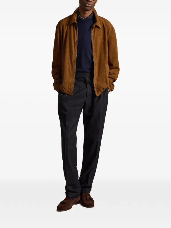 Polo Ralph Lauren Bayport Suede Jacket | Brown | FARFETCH