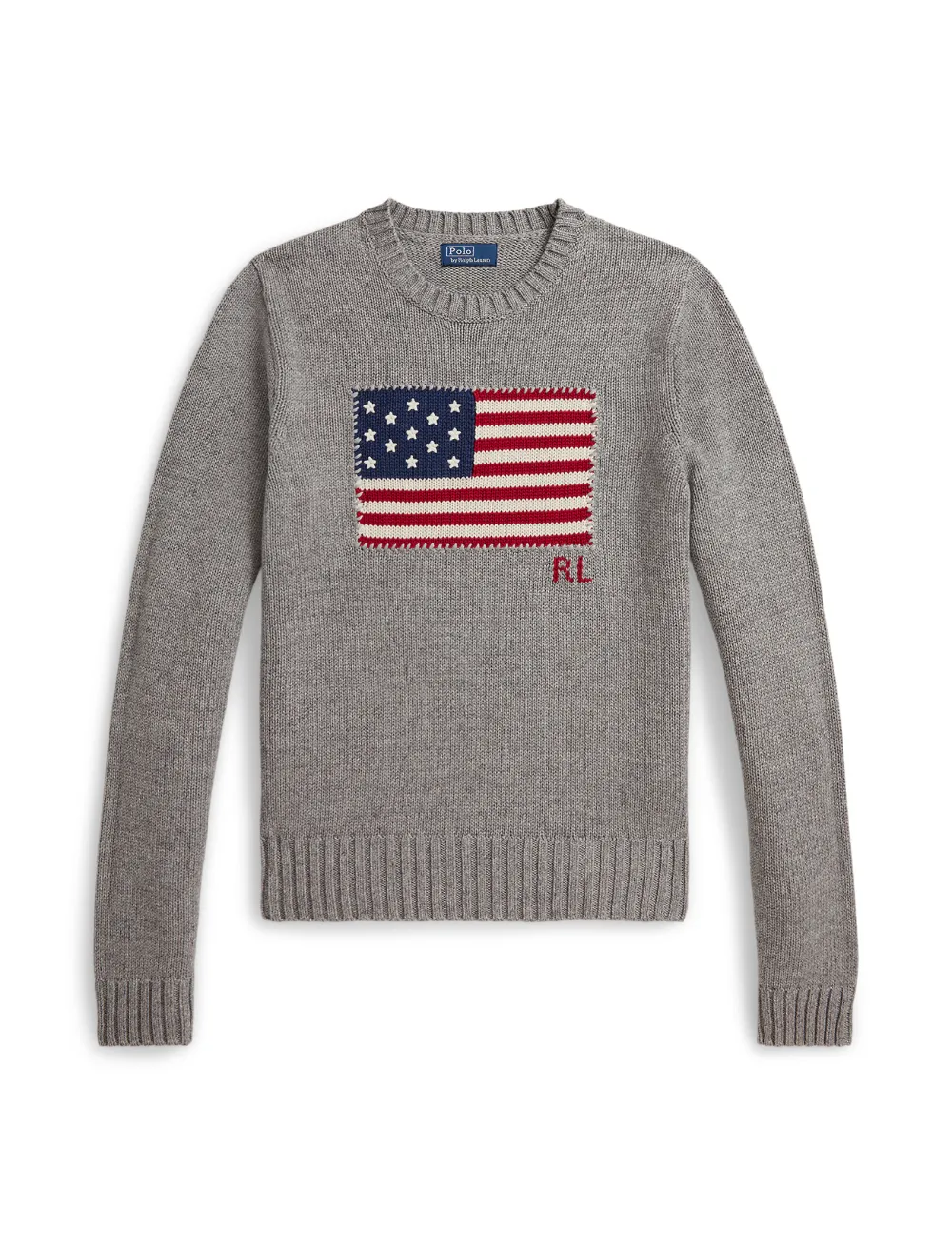 Polo Ralph Lauren flag cotton crewneck jumper - Grau