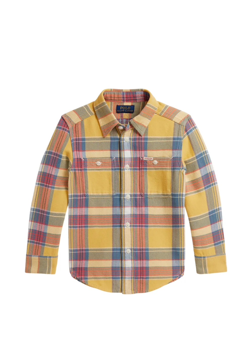 POLO RALPH LAUREN KIDS Farrel geruit katoenen shirt Geel