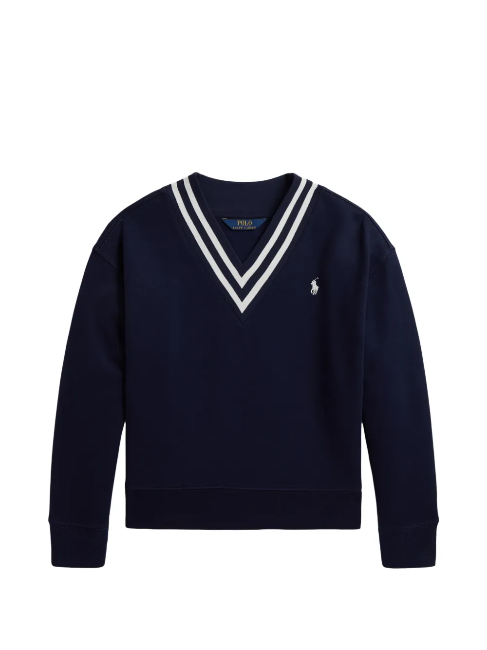 POLO RALPH LAUREN KIDS Felpa con scollo a V - Blu