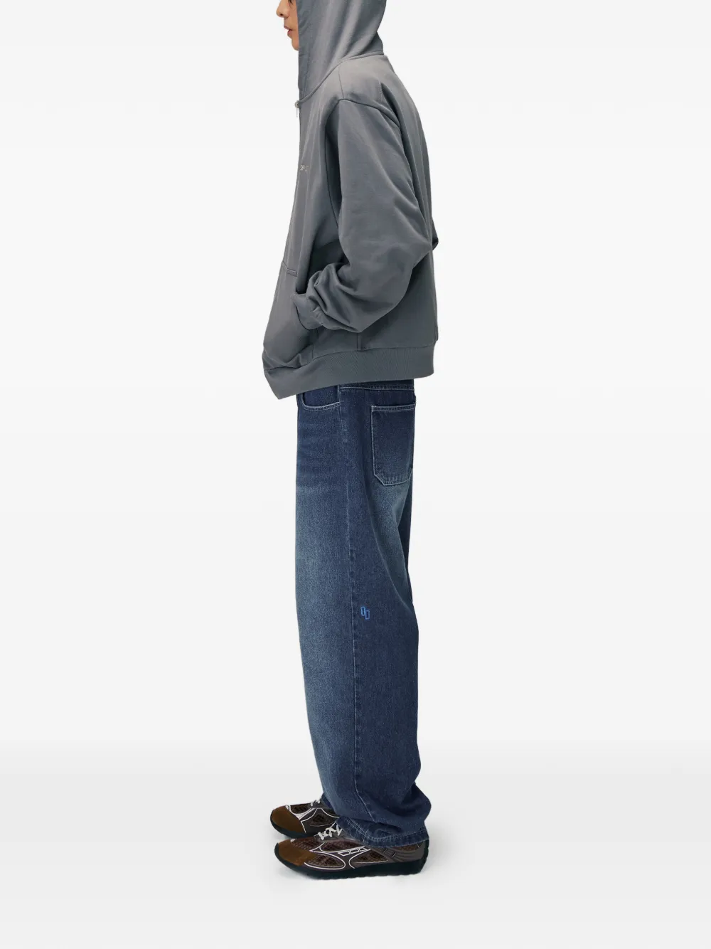 Off Duty Hoodie met rits Grijs