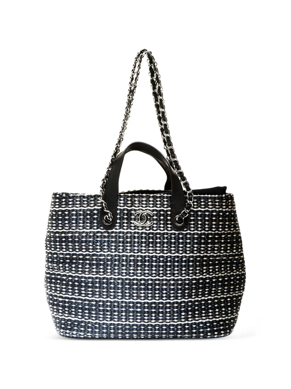 CHANEL Pre-Owned 2013-2014 CC woven tote bag - Schwarz