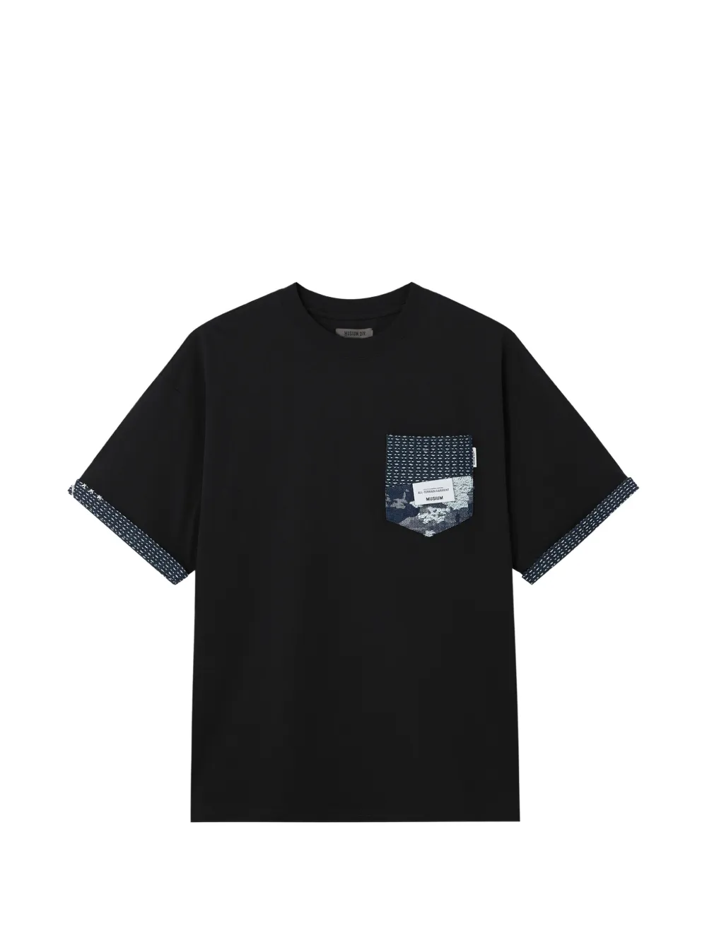 Musium Div. 롤 트리밍 티셔츠 | 블랙 | Image 1