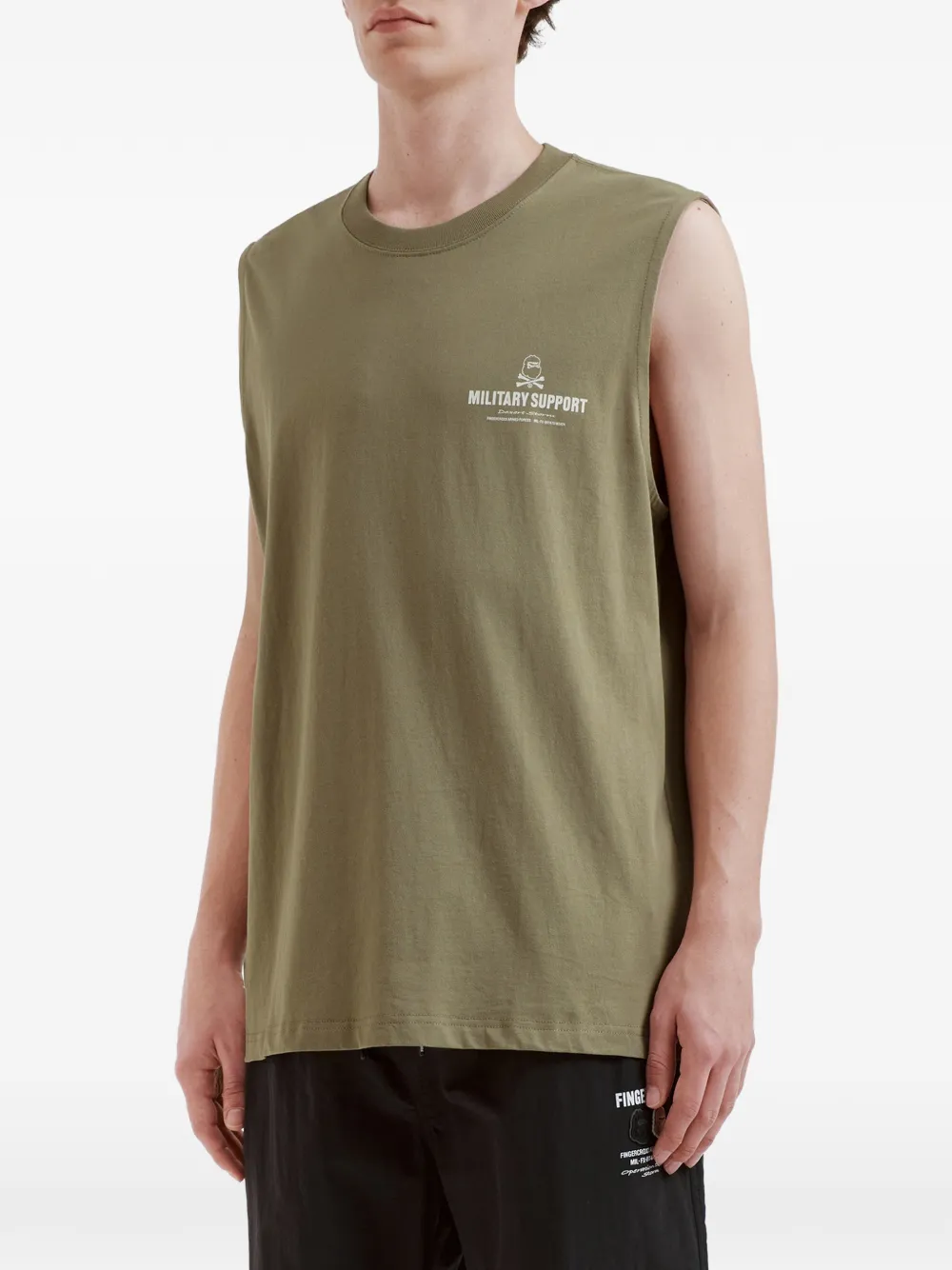 Fingercroxx Printed Sleeveless Top - Green 