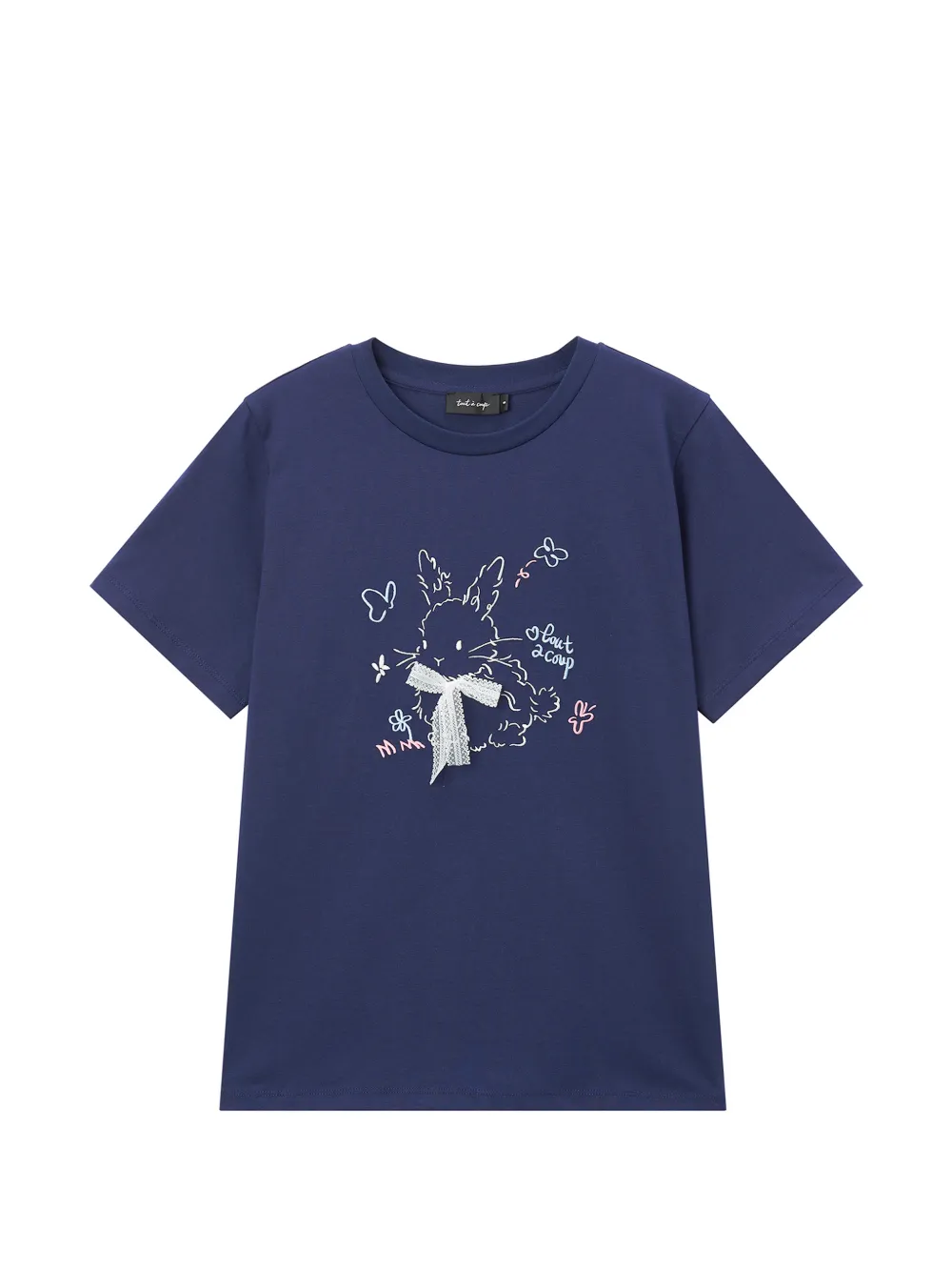 tout a coup printed-design T-shirt - Blu