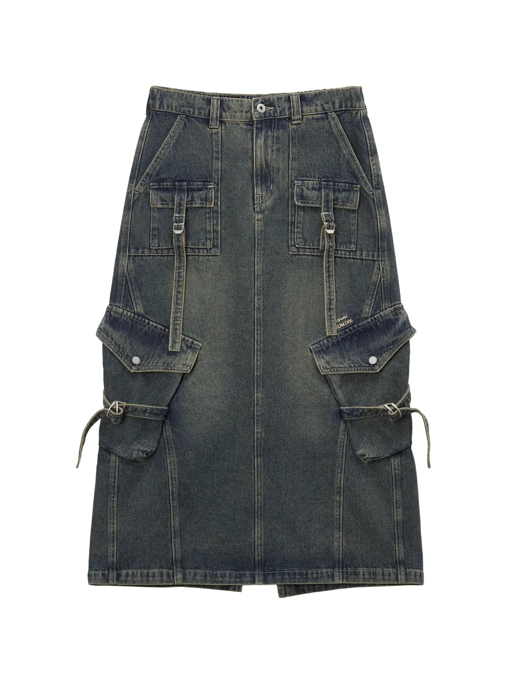 Musium Div. cargo-pocket midi skirt - Blu