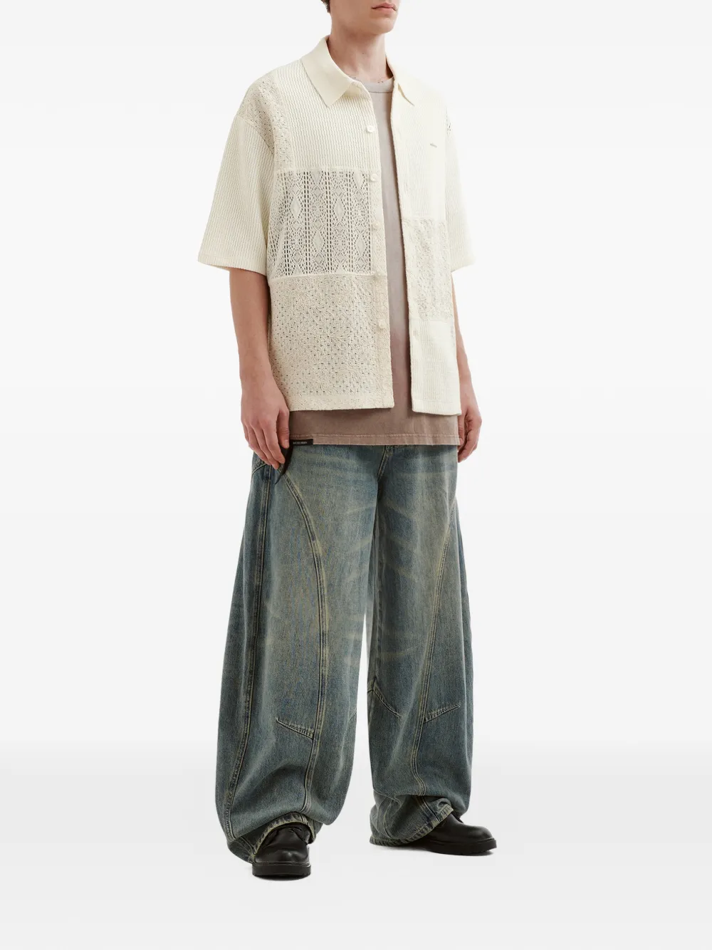 Musium Div. 레이스 패널 셔츠