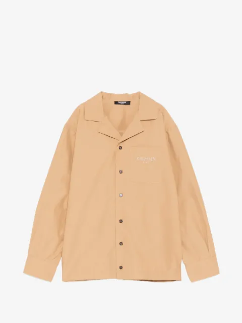 Balmain Kids logo-embroidered jacket
