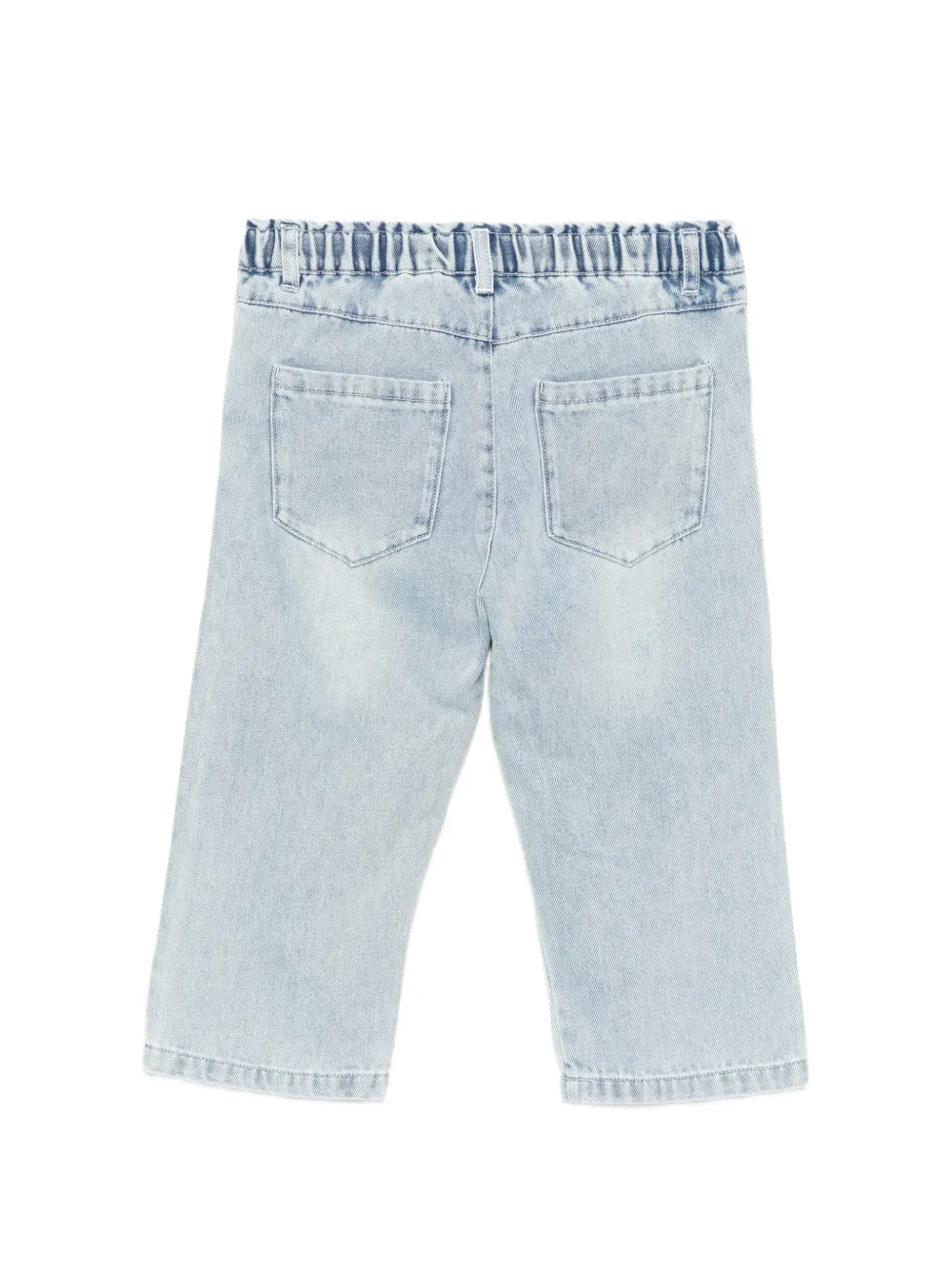 Moschino Kids Broek met logoprint Blauw