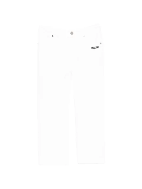 Moschino Kids logo-embroidered straight-leg jeans 