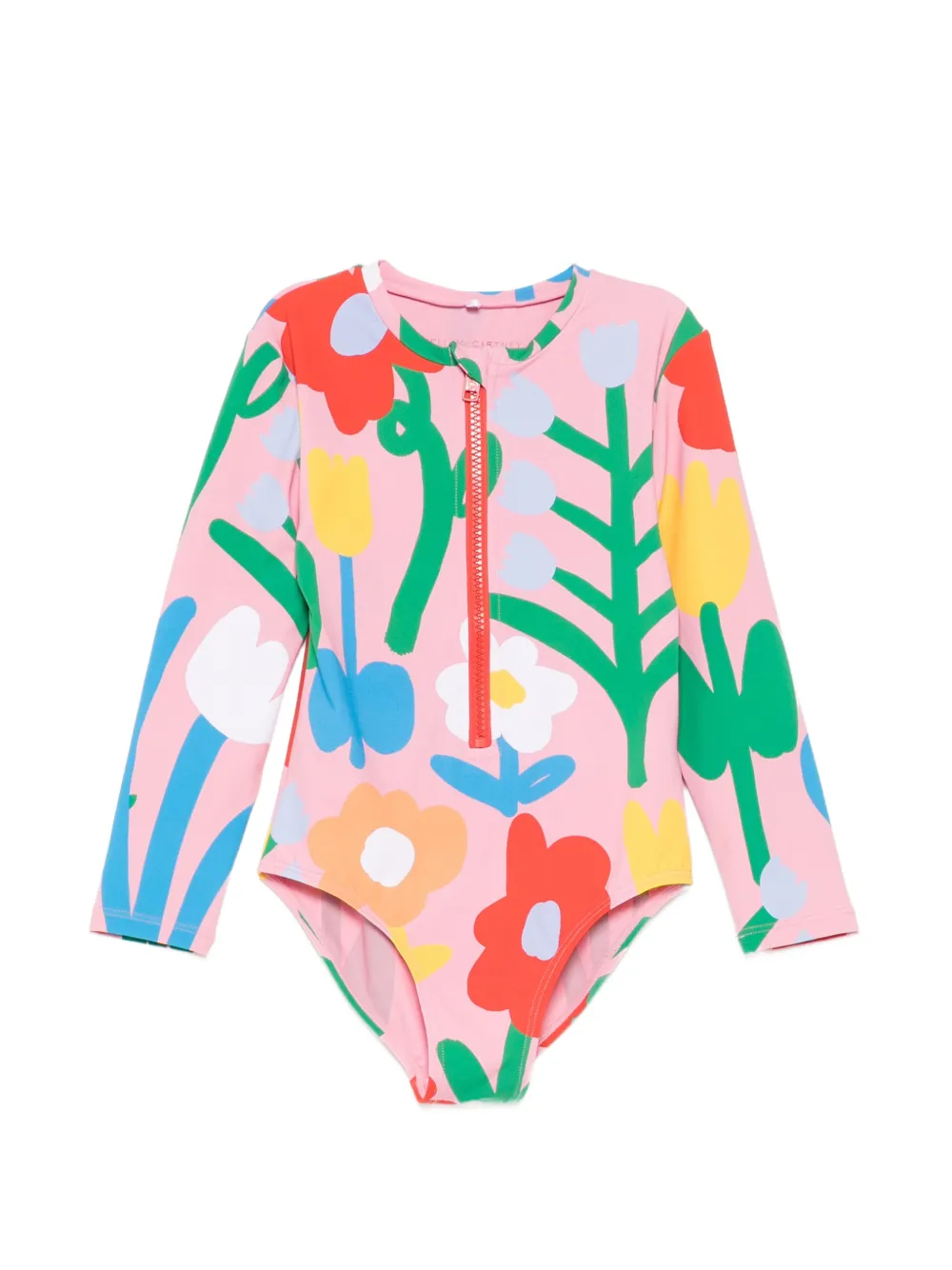 Stella McCartney Kids love-motif swimsuit - Rosa