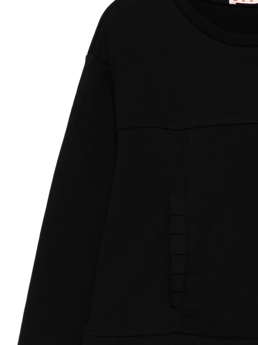  Marni Kids Ruffle-pockets Cotton Sweatshirt - Black 