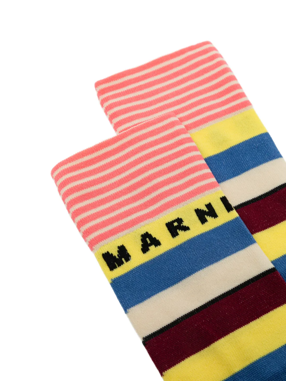  Marni Kids Striped Socks - Neutrals 