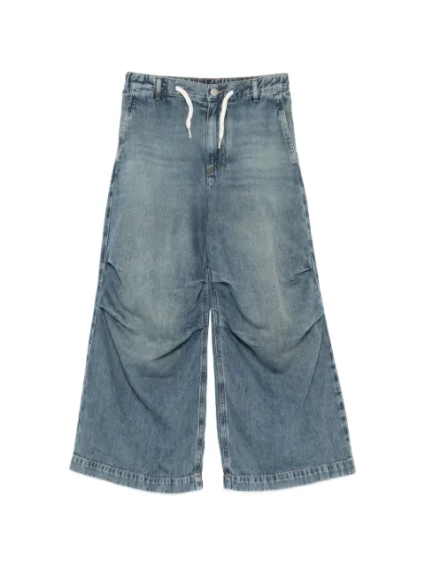 MM6 Maison Margiela Kids jeans anchos con diseño drapeado