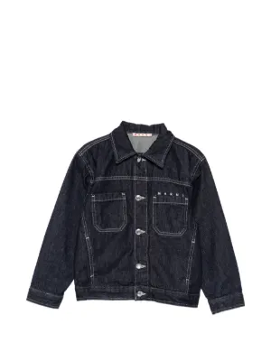 Emporio Armani Kids フーデッド デニムジャケット | ブルー | FARFETCH JP
