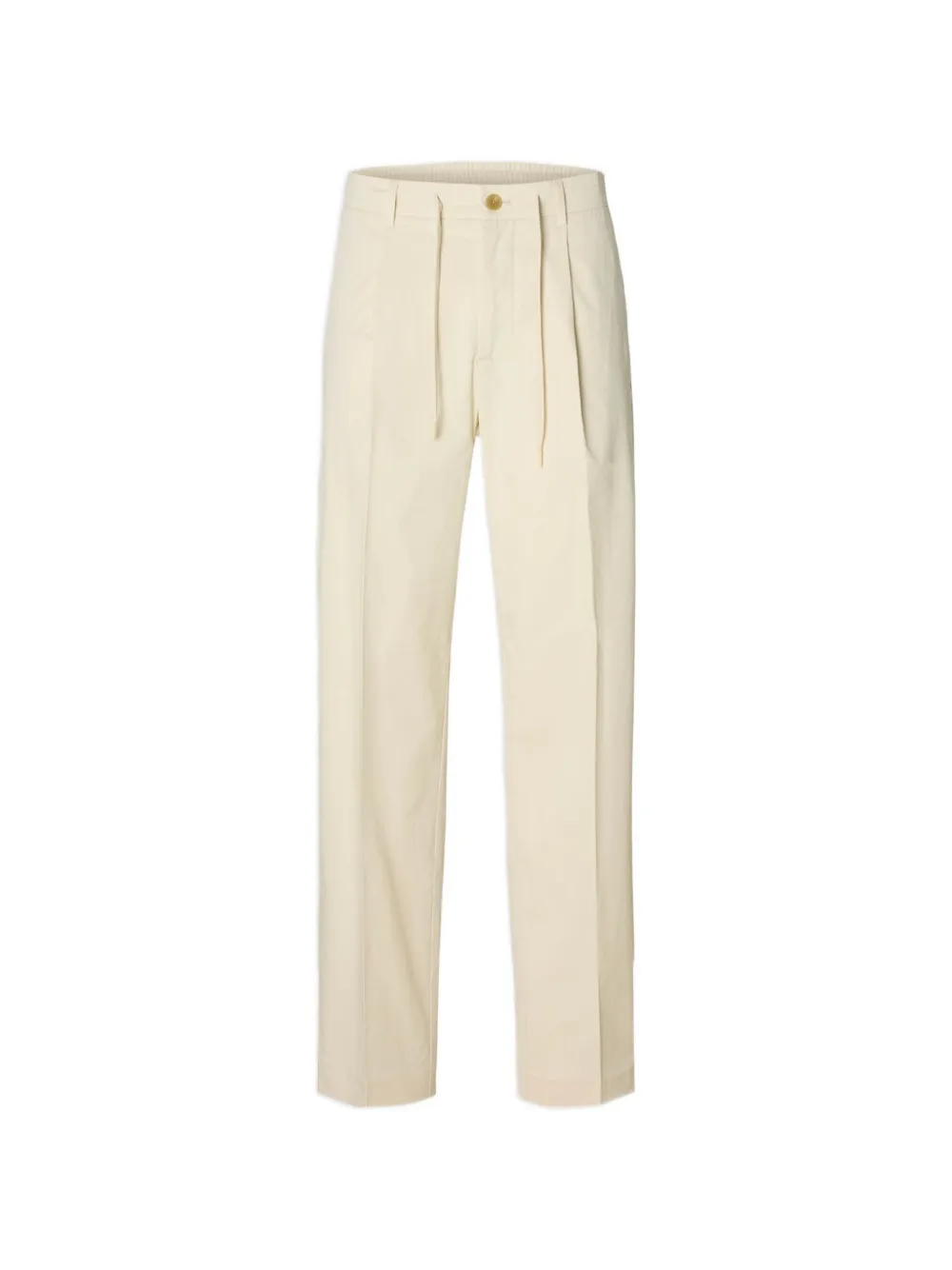 SELECTED pleat tape trousers - Toni neutri