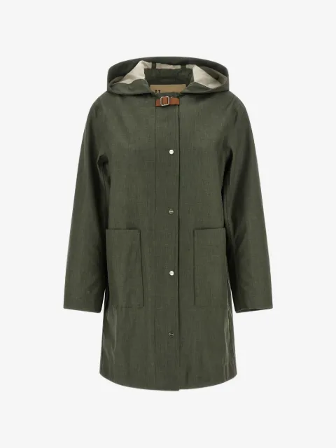 Herno imperméable à capuche avec sangle à boucle
