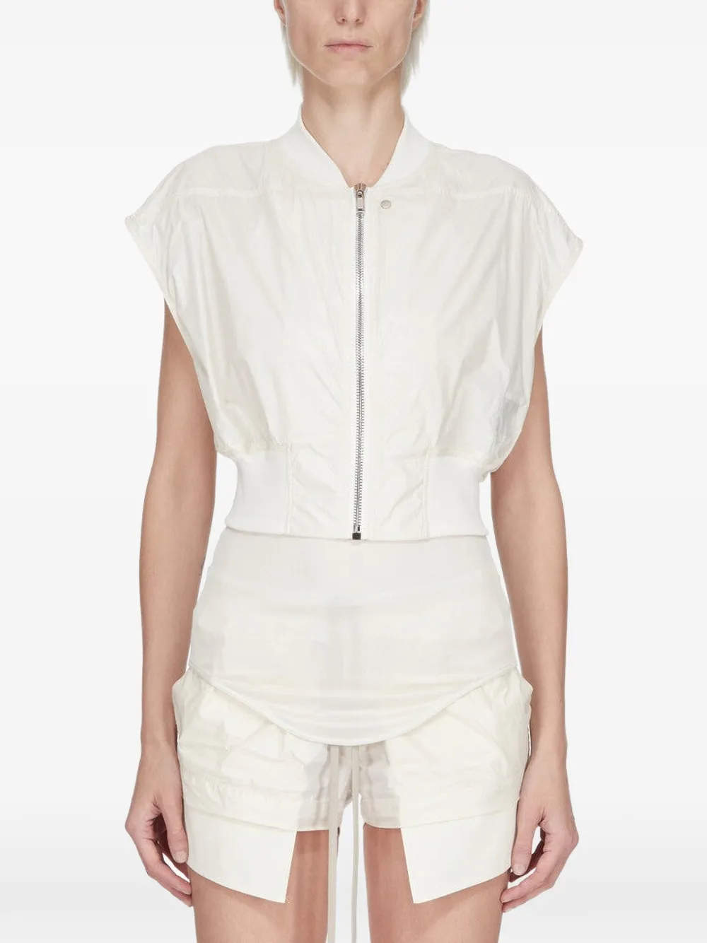 Rick Owens DRKSHDW Tatlin Bomber honingraat spencer Beige