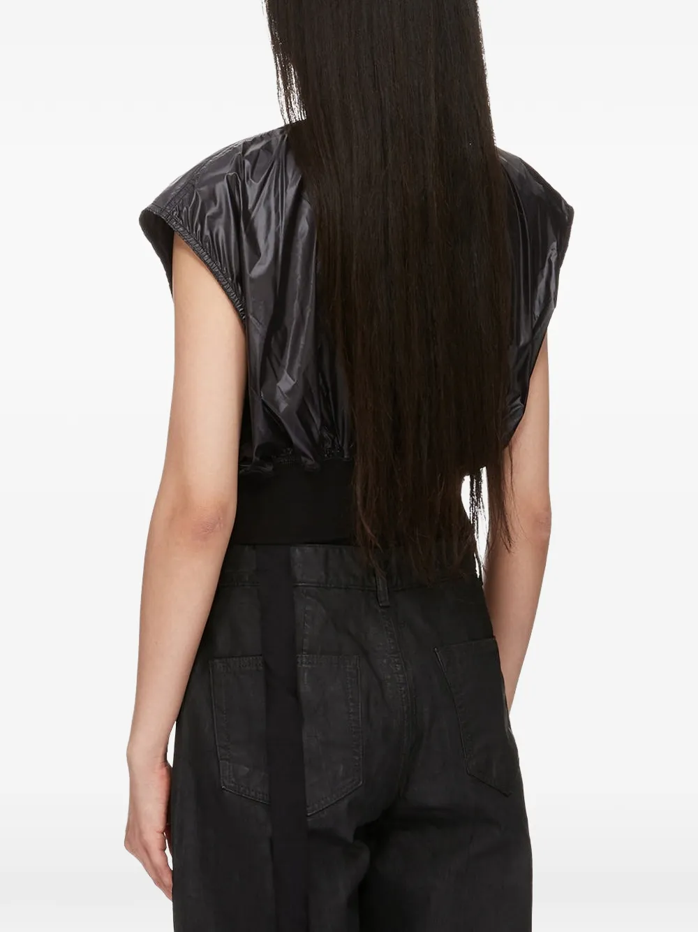 Rick Owens DRKSHDW Tatlin Bomber cropped gilet Zwart