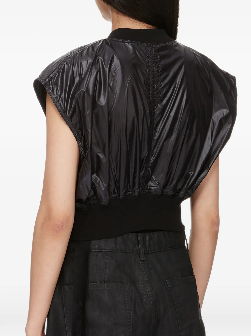 Rick Owens DRKSHDW Tatlin Bomber cropped gilet Zwart