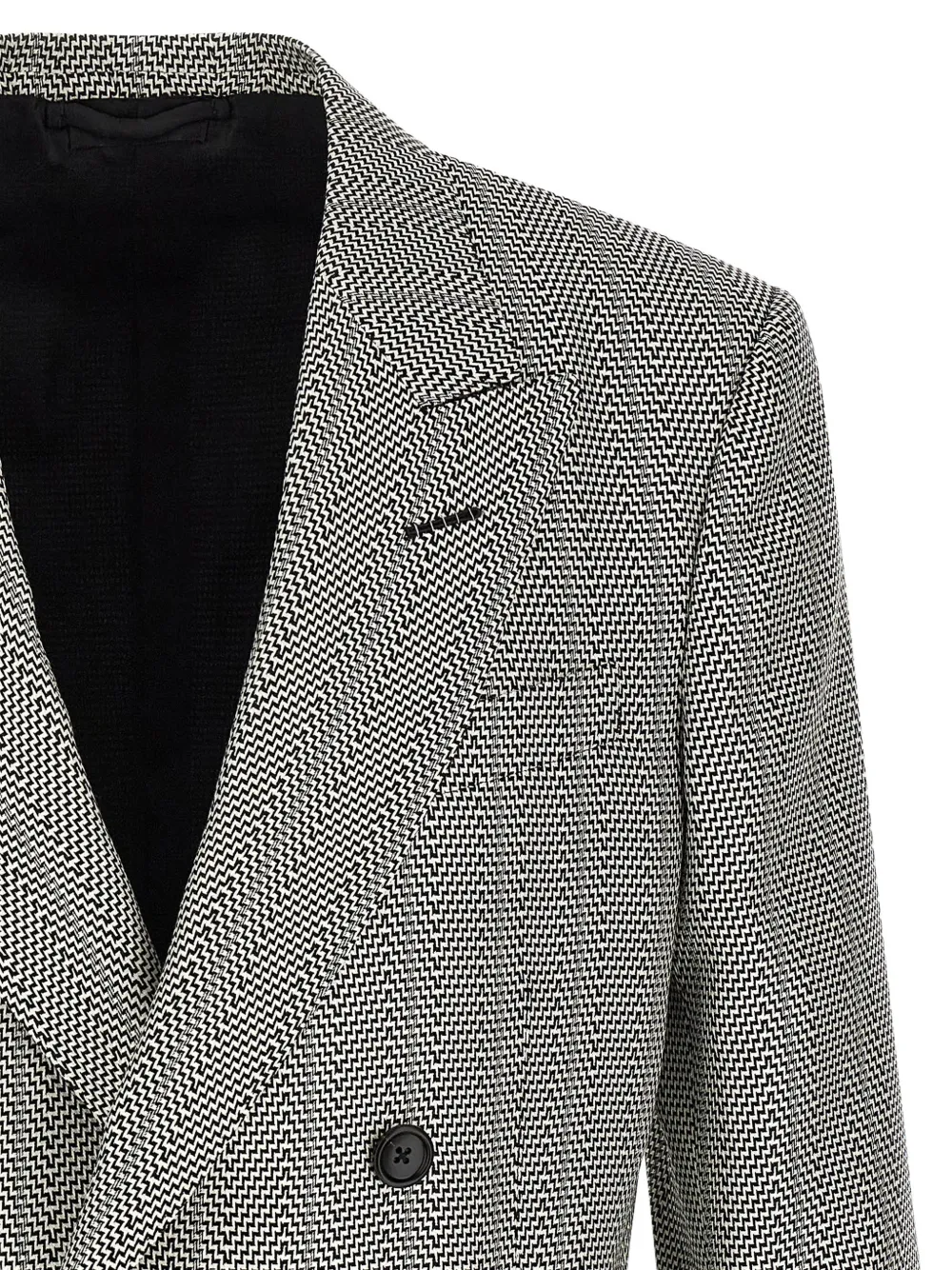  Tom Ford Geometric Double-breasted Blazer - White 