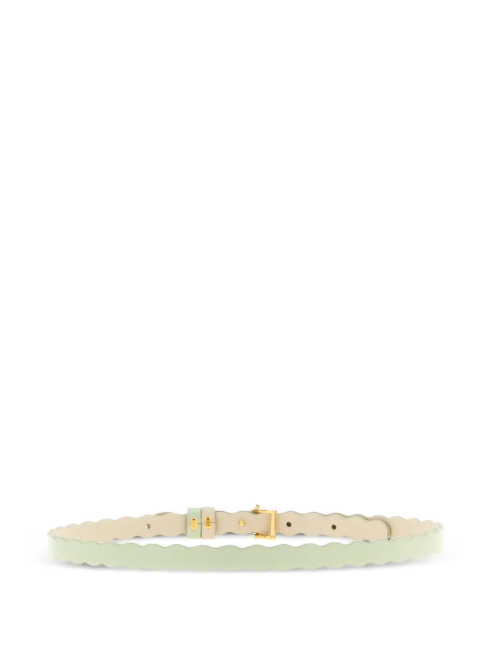  Fendi Ff Diamonds Reversible Leather Belt - Green 