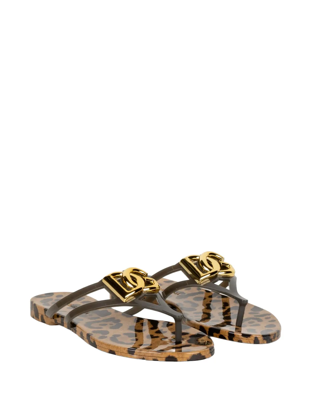 Dolce & Gabbana Sandalen met luipaardprint Bruin