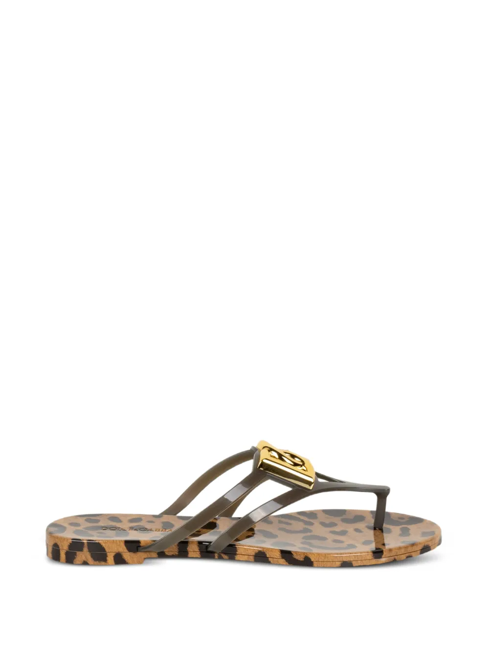 Dolce & Gabbana Sandalen met luipaardprint Bruin