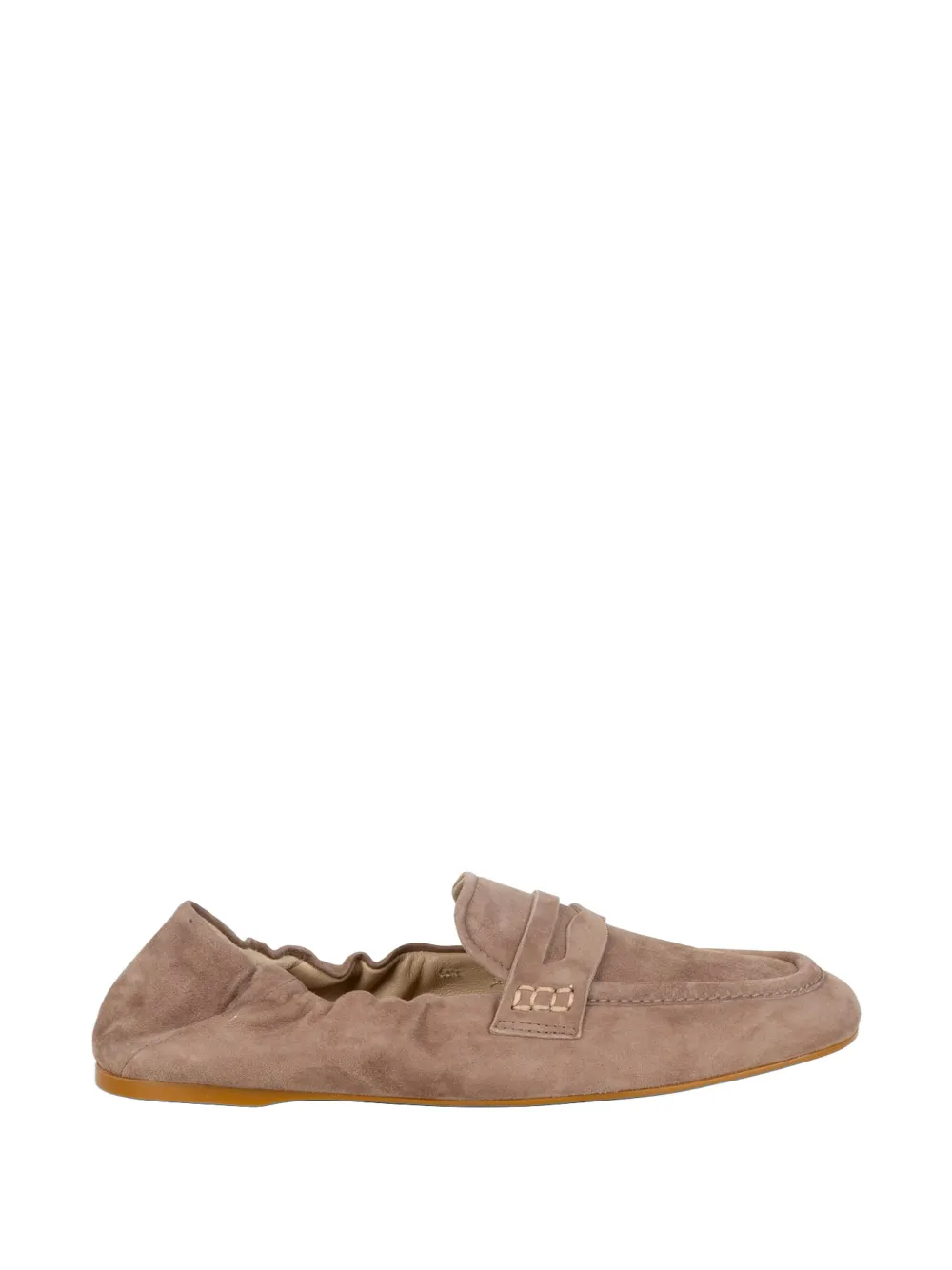 GUGLIELMO ROTTA gathered suede sandals Bruin