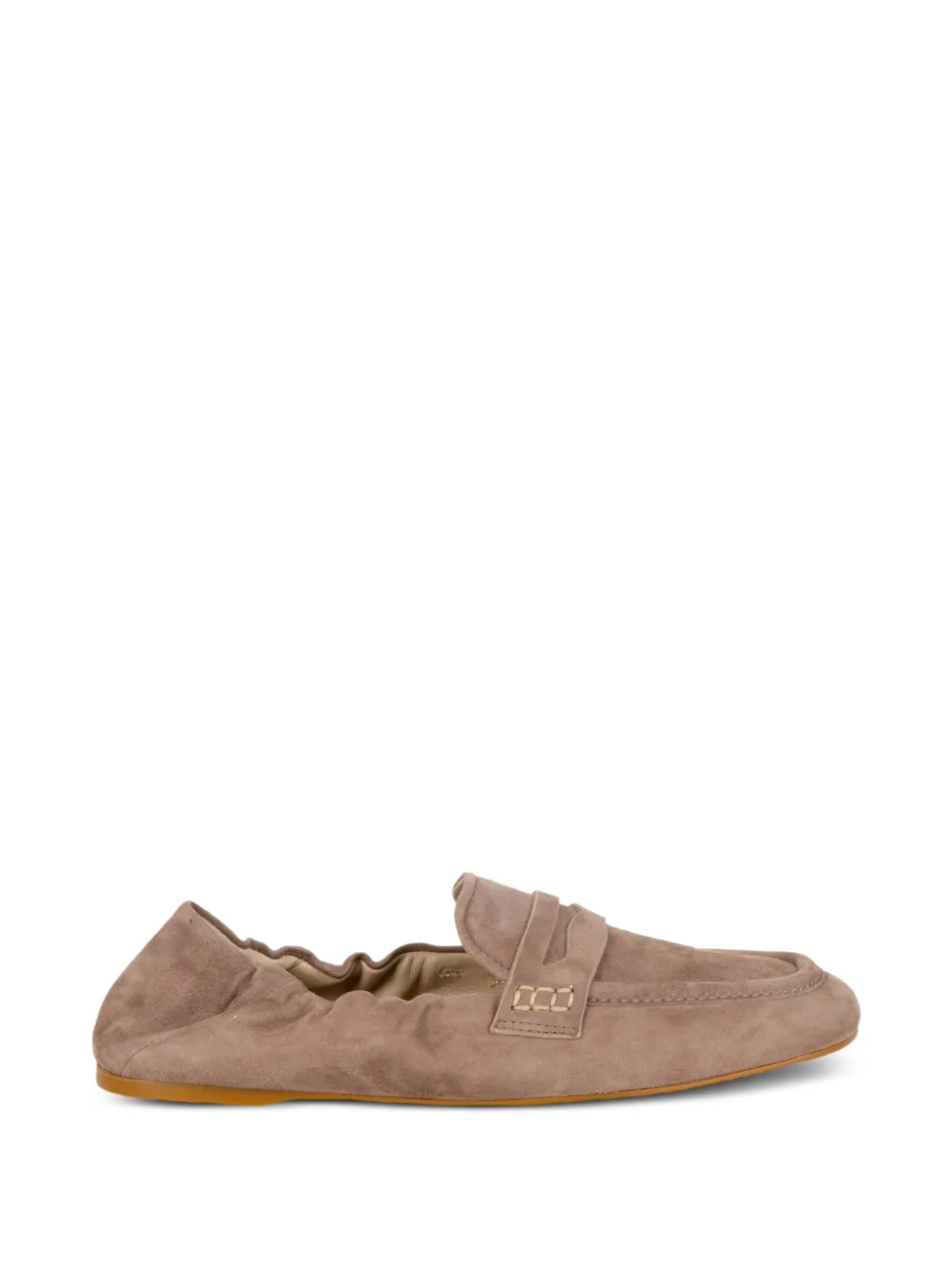 GUGLIELMO ROTTA gathered suede sandals - Marrone
