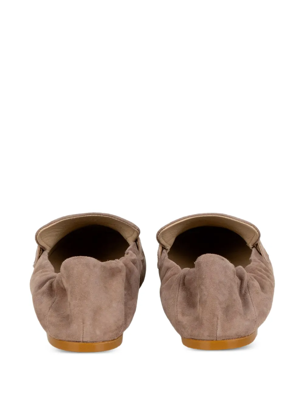  Guglielmo Rotta Gathered Suede Sandals - Brown 