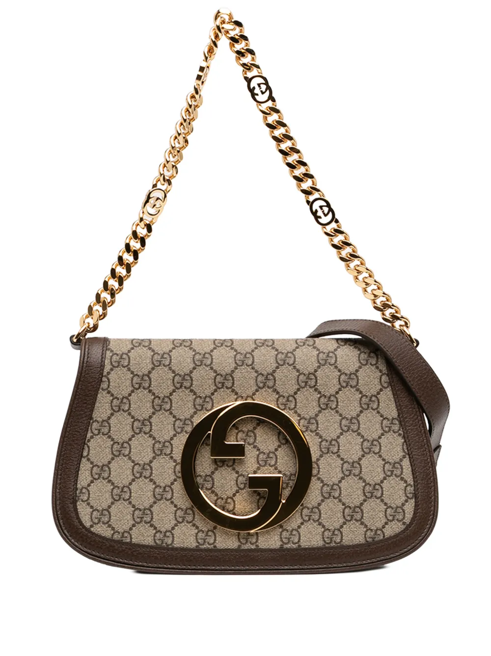 Gucci Pre-Owned 2016-2025 Small GG Supreme Blondie Chain satchel - Brown