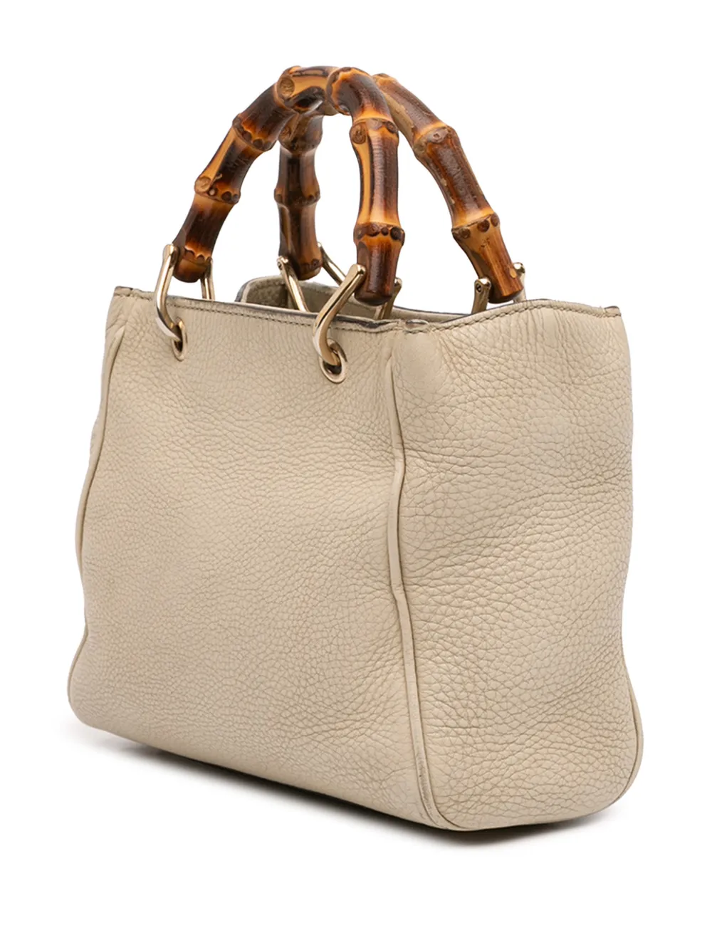 2016-2025 Mini Calfskin Bamboo Shopper Satchel