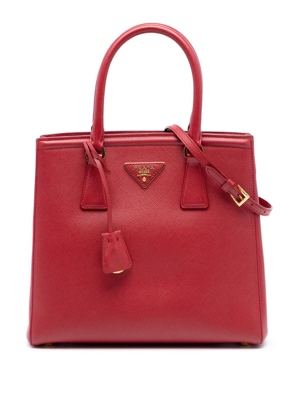 Prada Pre-Owned 2013-2025 Saffiano Lux Parabole satchel - Rosso