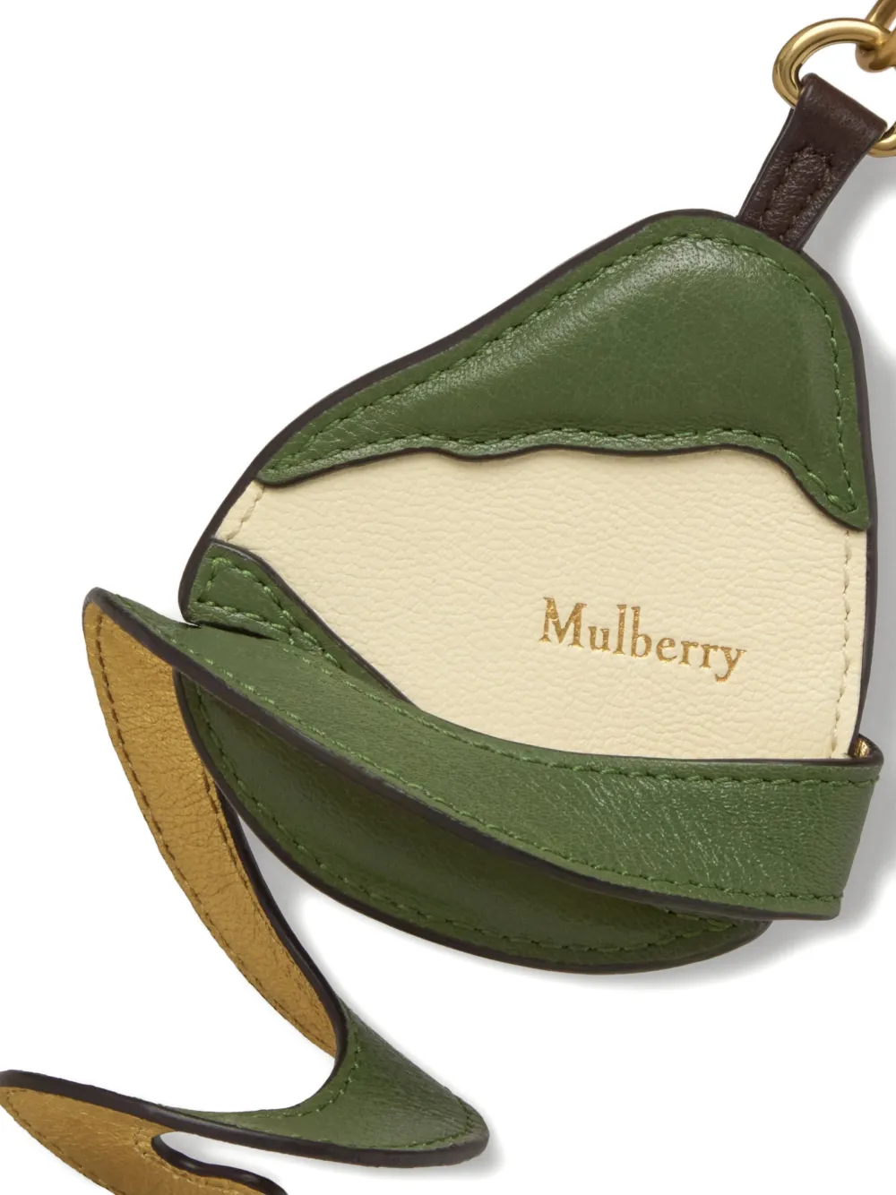 Mulberry Peeling Fruit sleutelhanger met gedraaid design Groen