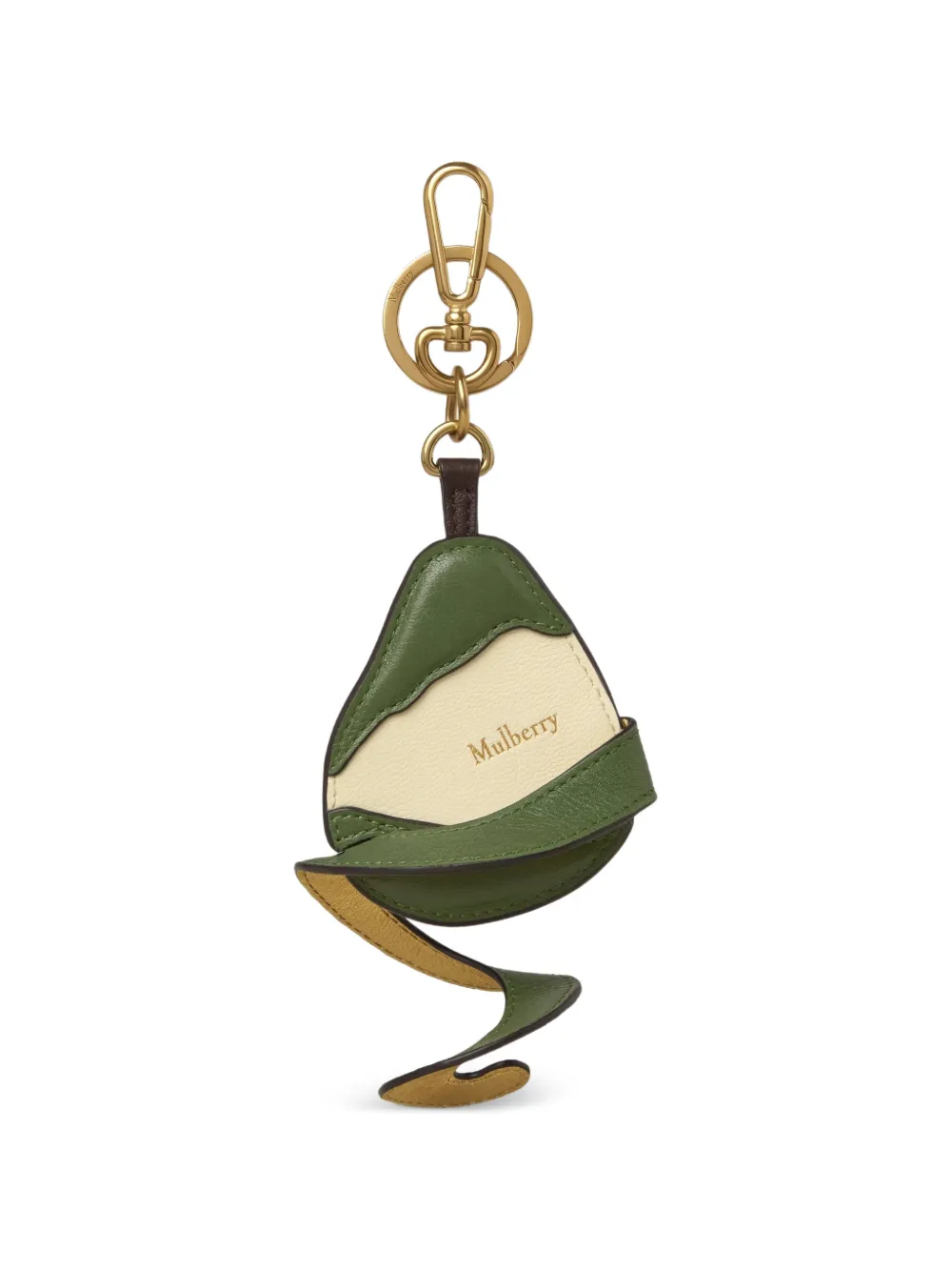 Mulberry Peeling Fruit twisted-design keyring - Verde