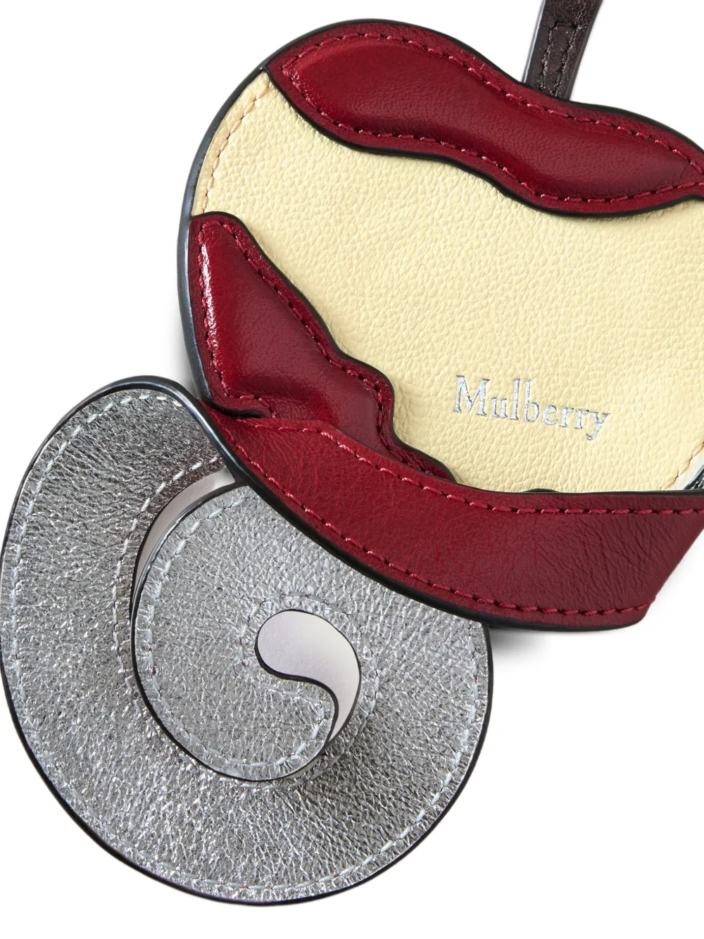  Mulberry Peeling Fruit Apple-charm Keyring - Neutrals 