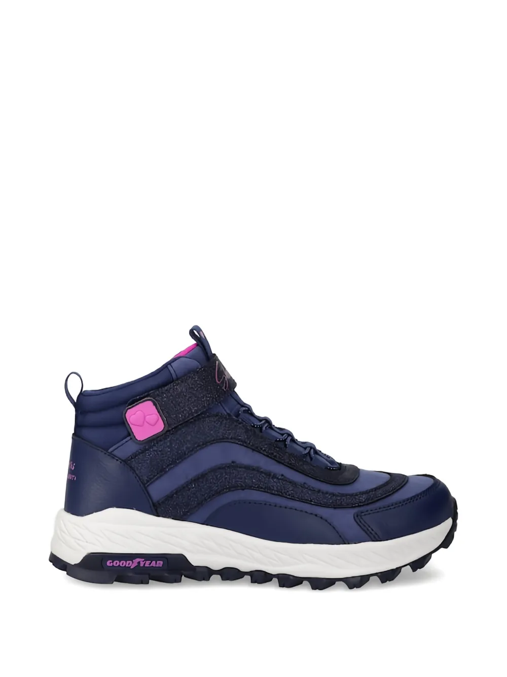 Skechers Sneakers met glitters en bandje Blauw