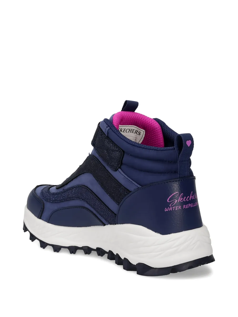 Skechers Sneakers met glitters en bandje Blauw