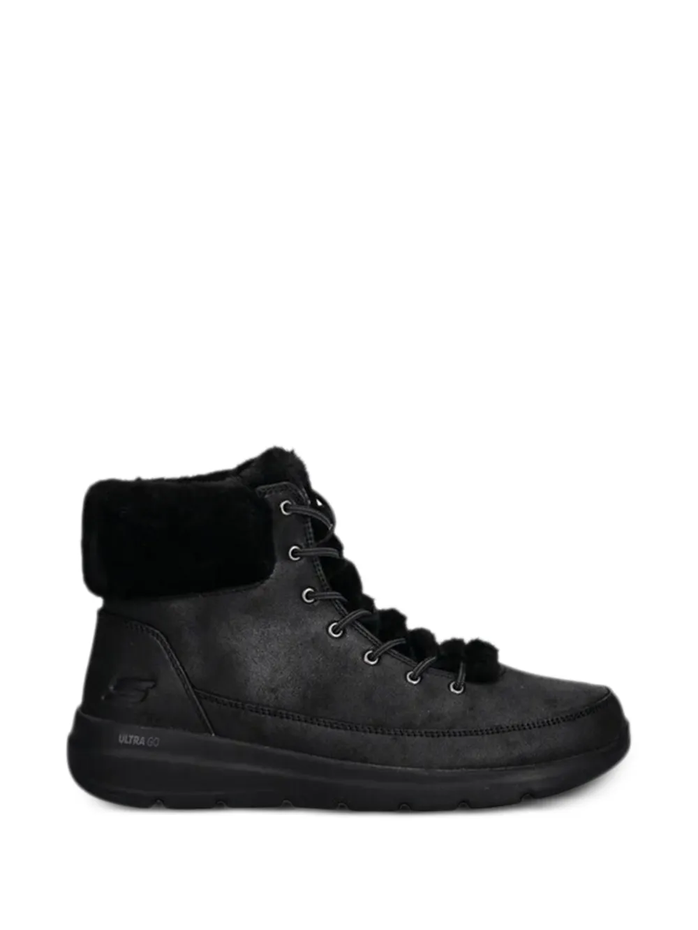 Skechers Laarzen met pompon en bont Zwart