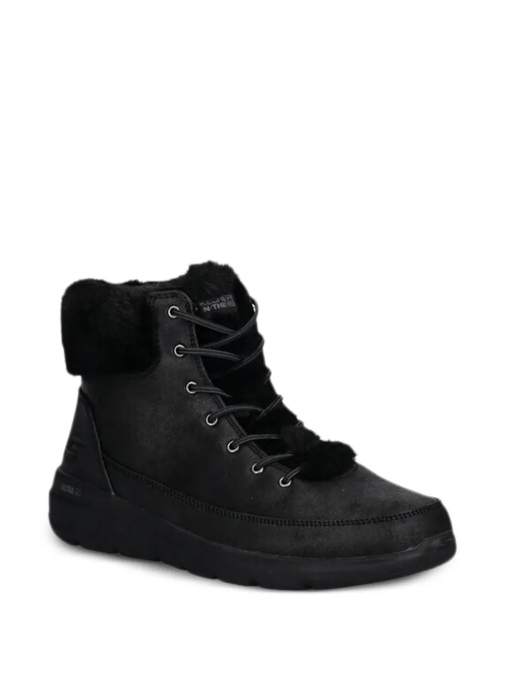 Skechers Laarzen met pompon en bont Zwart