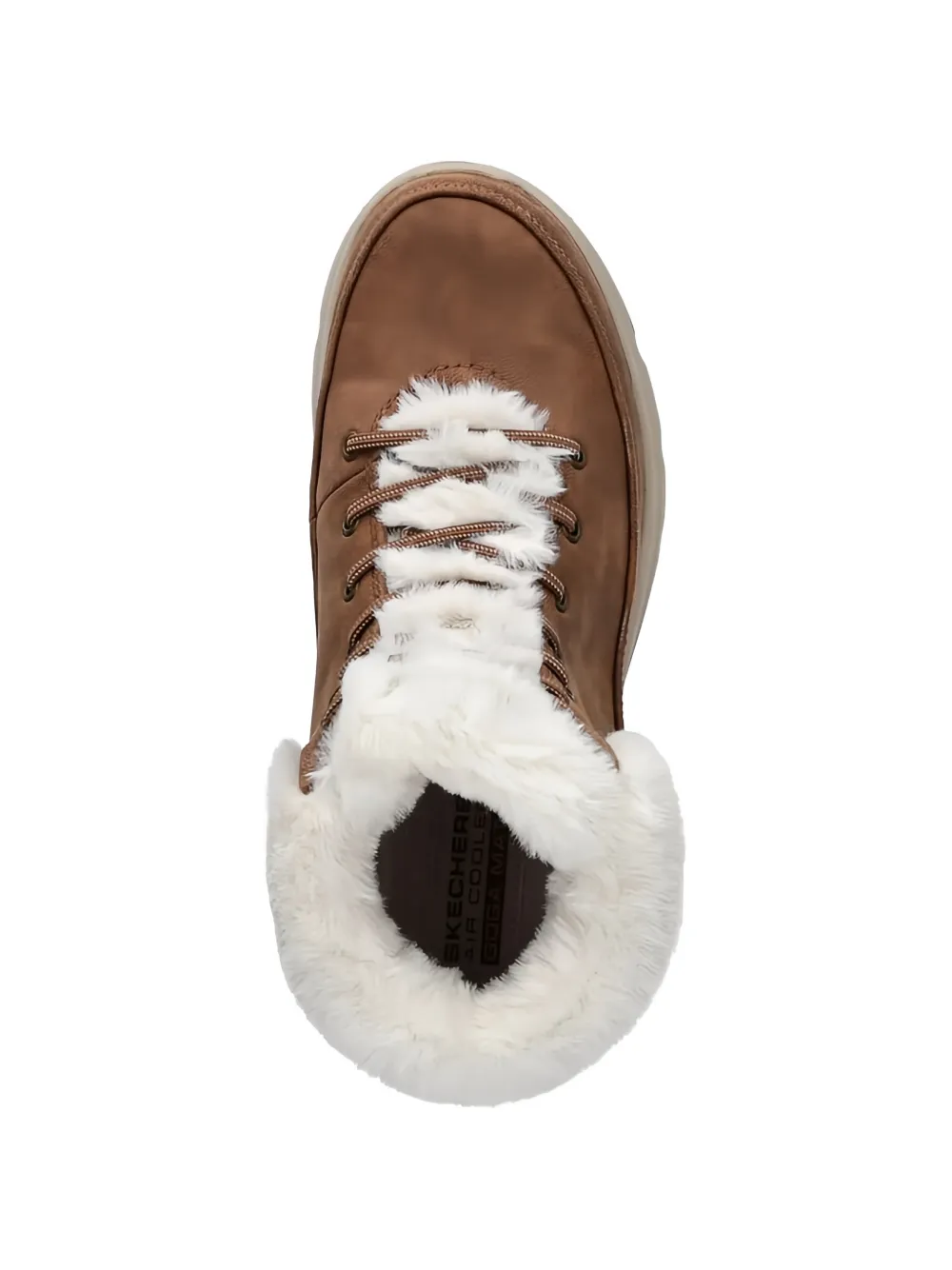 Skechers Veterlaarzen van imitatiebont Bruin