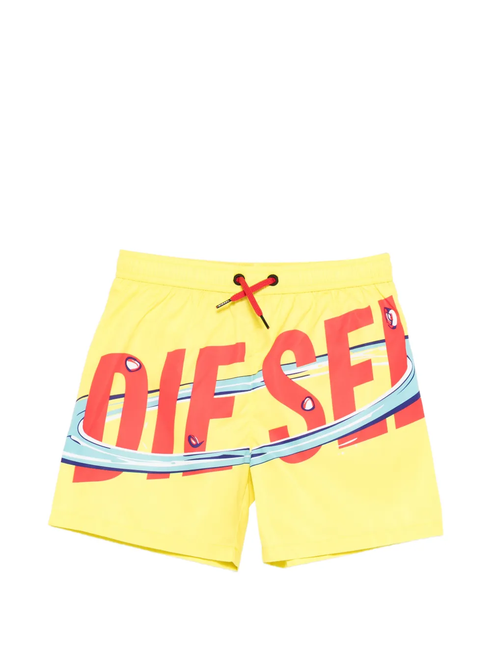 Diesel Kids logo-print swim shorts - Giallo