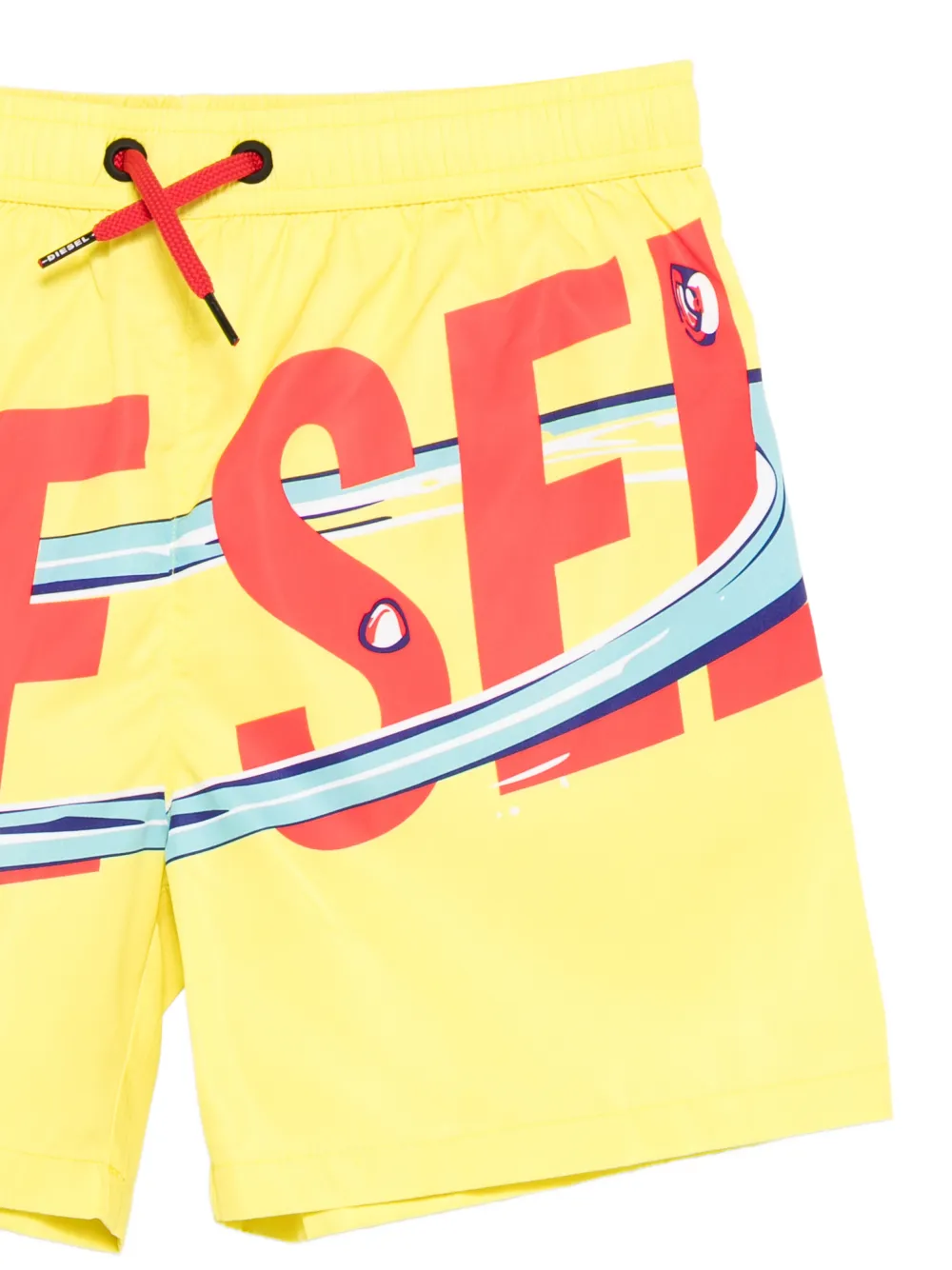 Diesel Kids Zwembroek met logoprint Geel